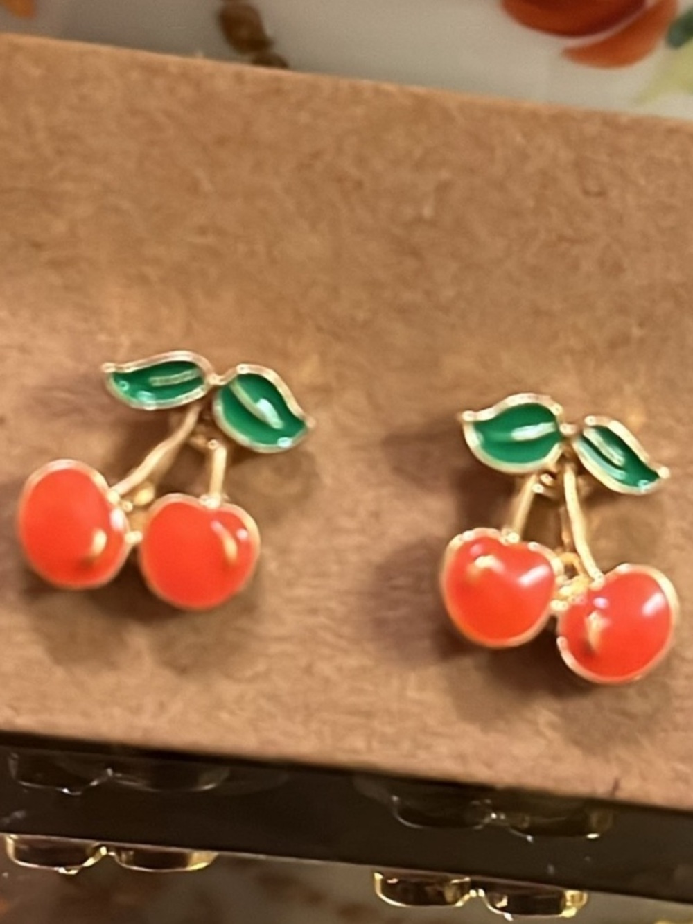 Cherry Fruit Stud Earrings